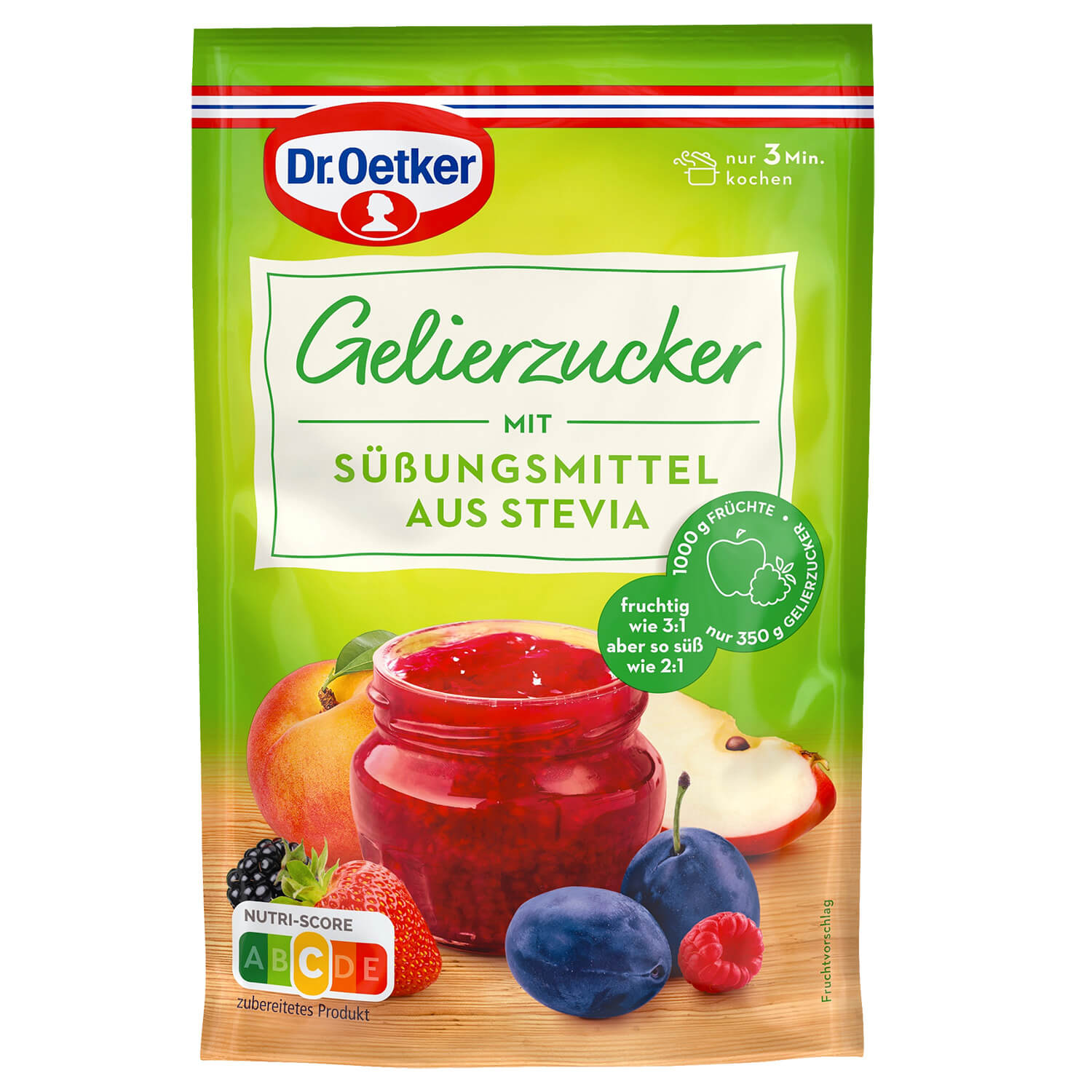 Gelierzucker mit Süßungsmittel aus Stevia