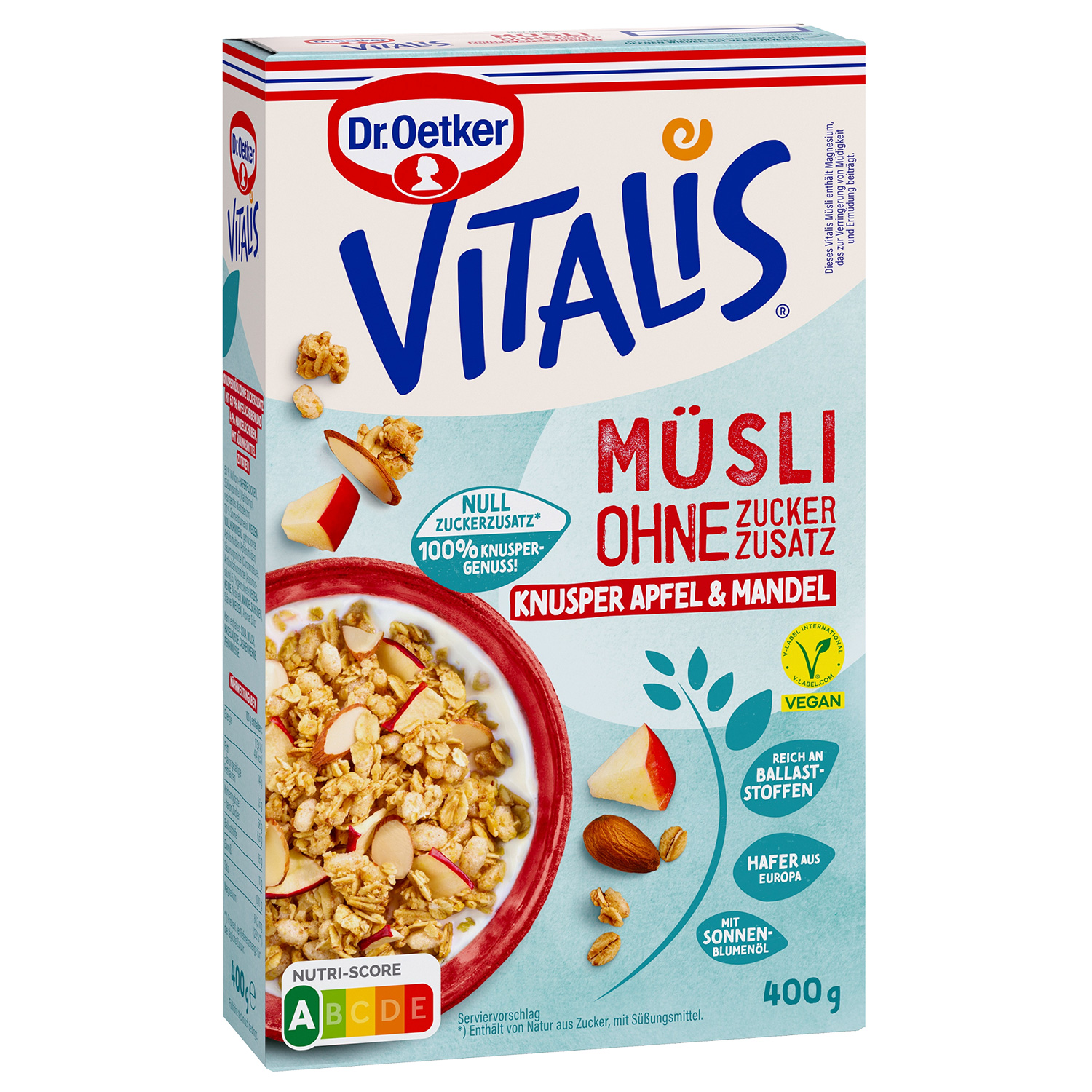 Vitalis ohne Zuckerzusatz Knusper Apfel & Mandel