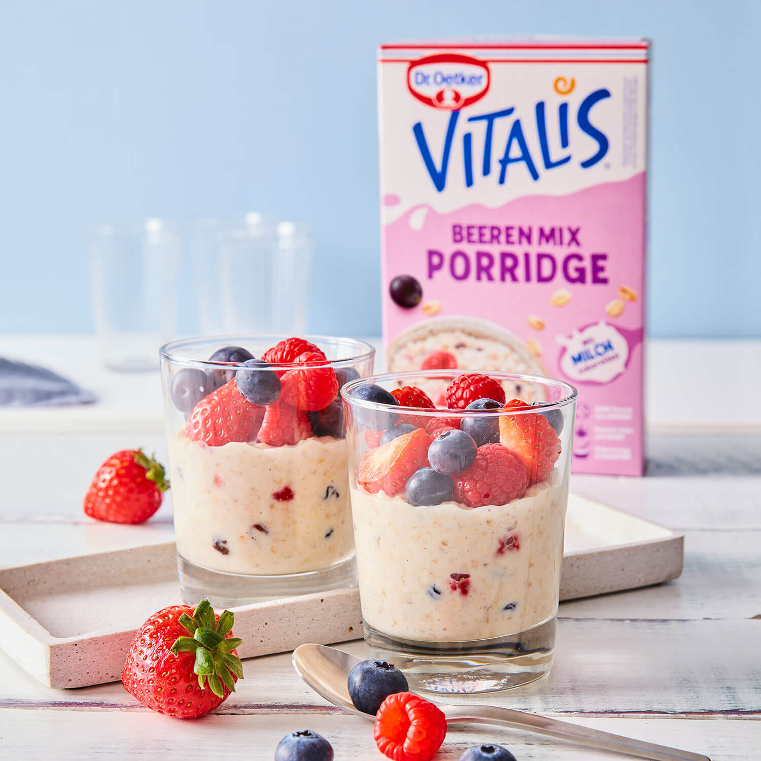 Vitalis Porridge Großpackung Beeren Mix