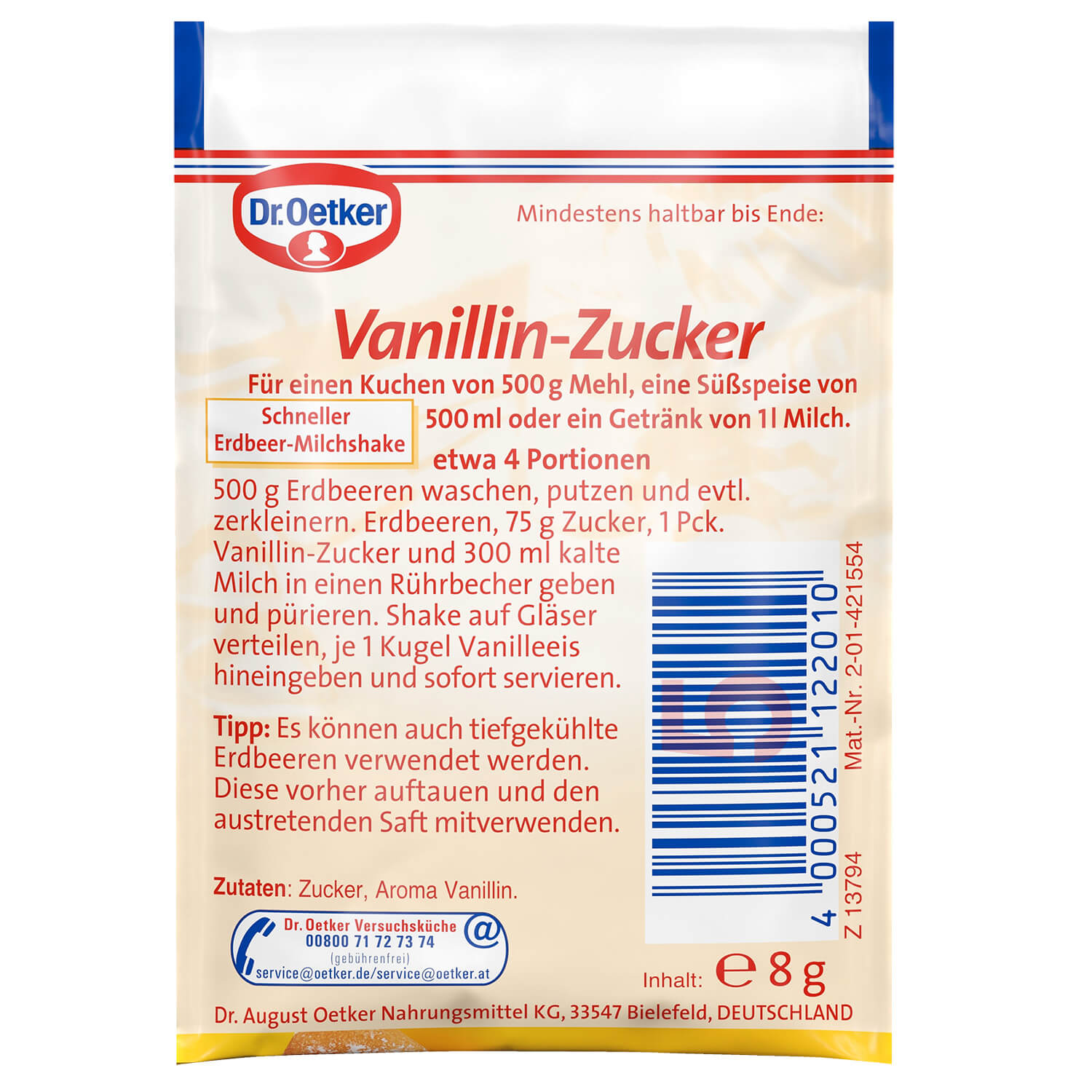 Vanillin Zucker 5er