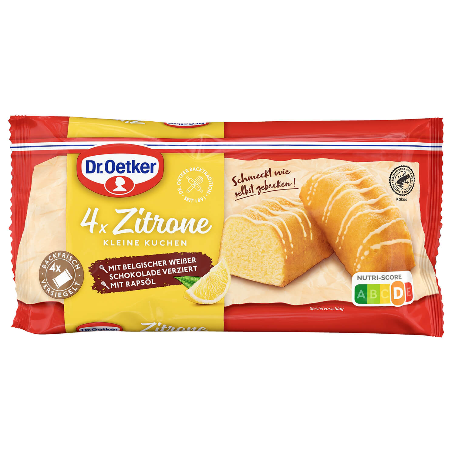 Fertige kleine Zitronenkuchen 4er