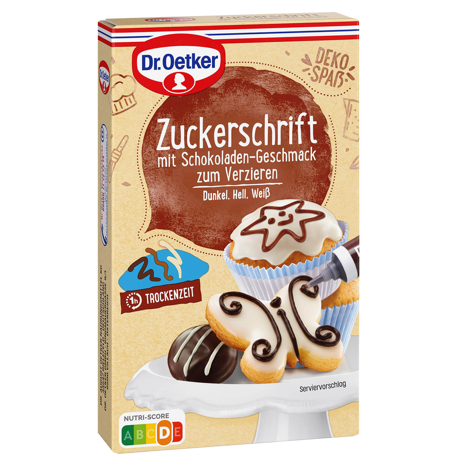 Zuckerschrift mit Schokoladen-Geschmack