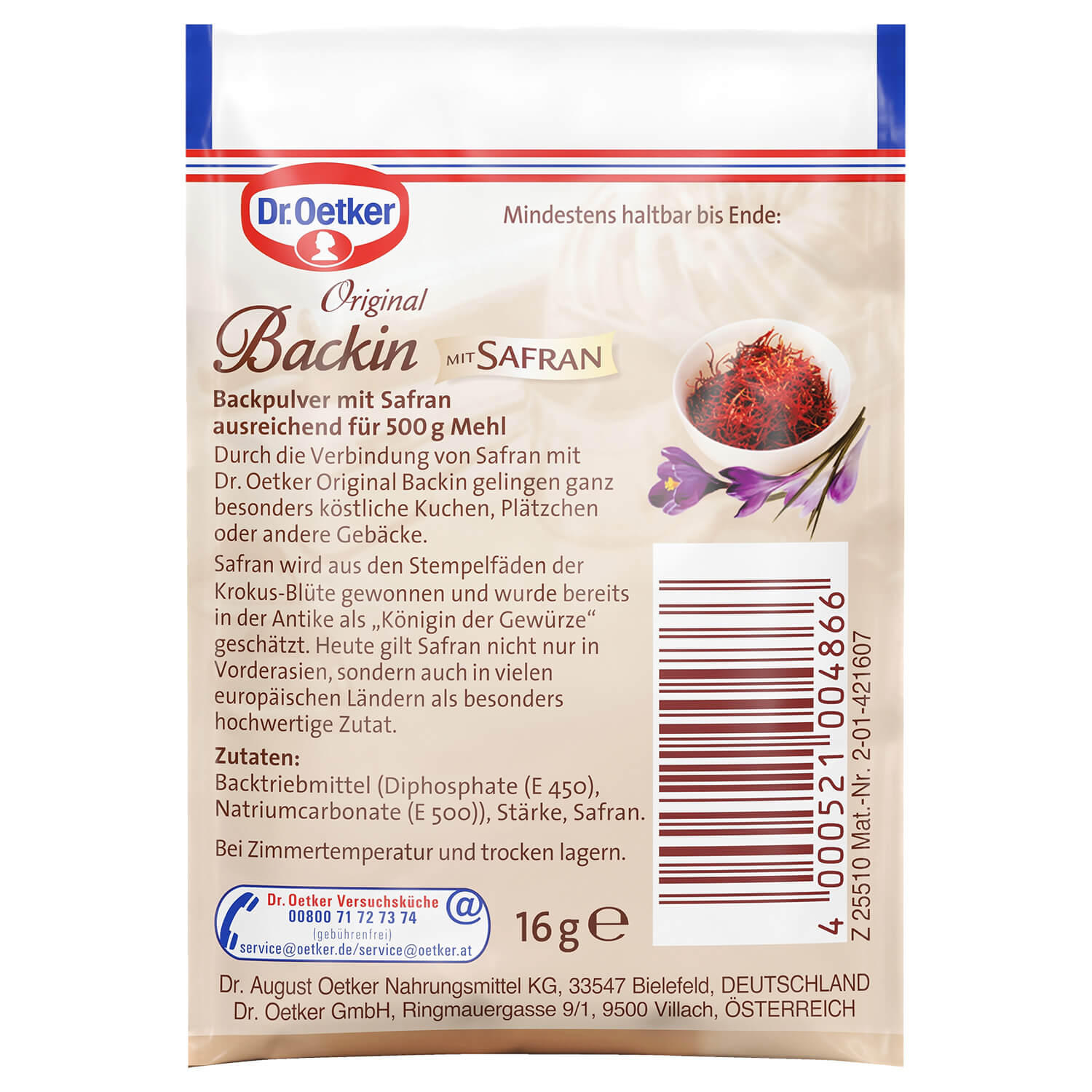 Original Backin mit Safran 3er