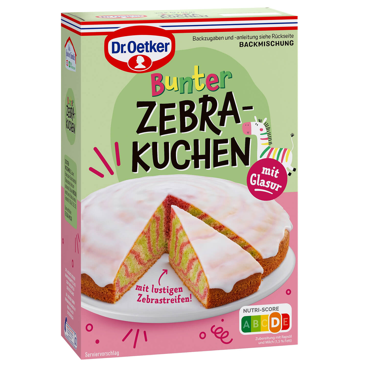 Bunter Zebrakuchen