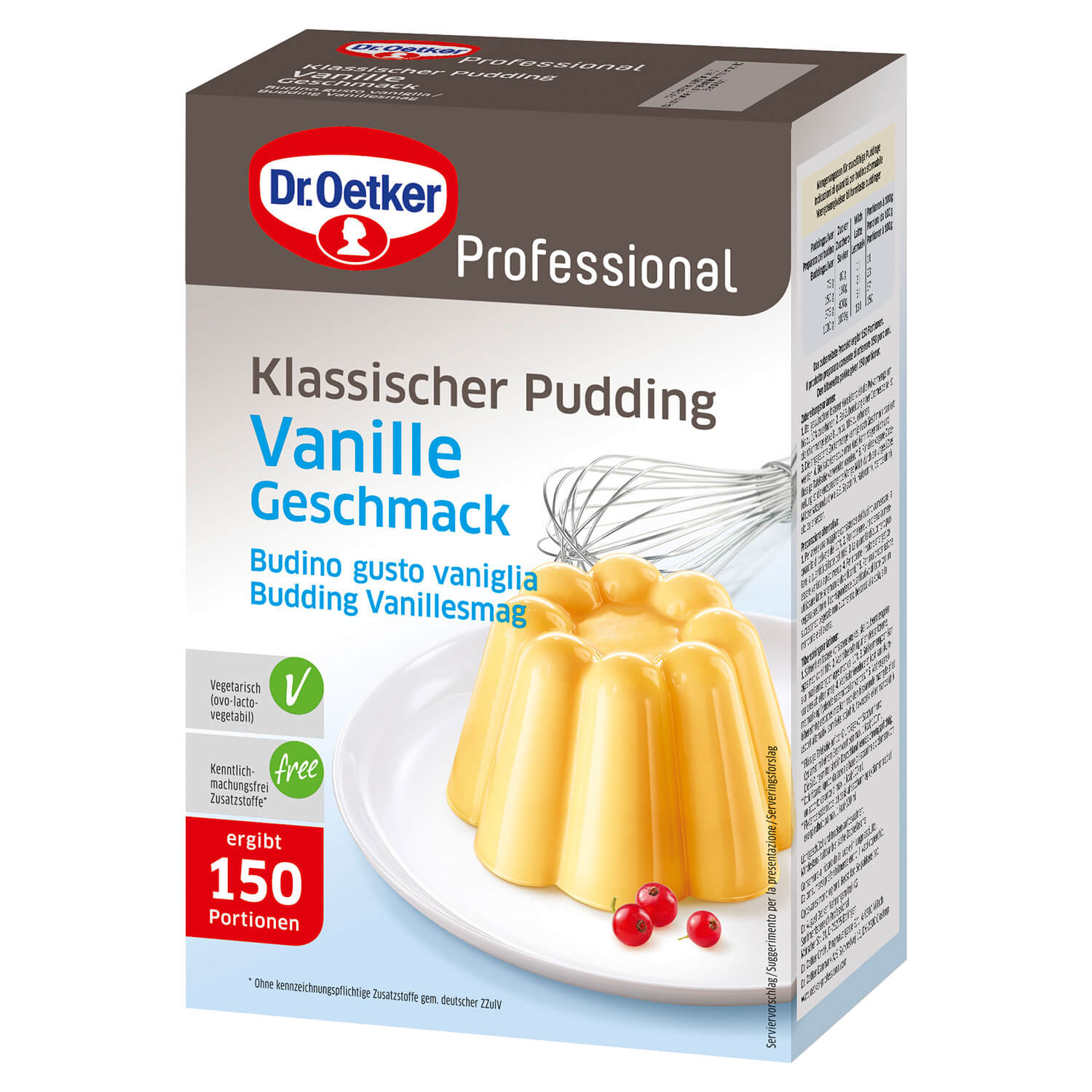 Klassischer Pudding Vanille-Geschmack