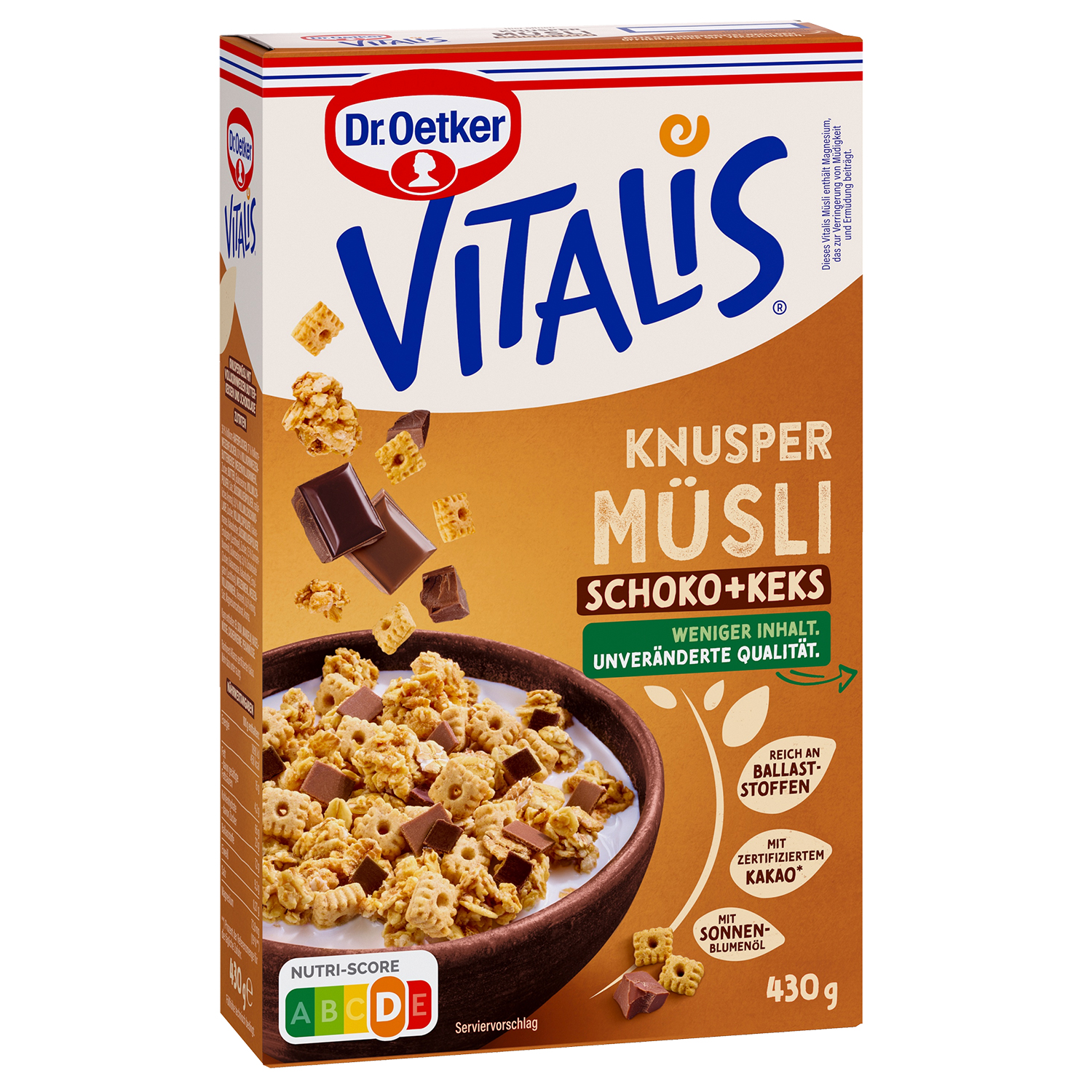 Vitalis Knuspermüsli Schoko + Keks