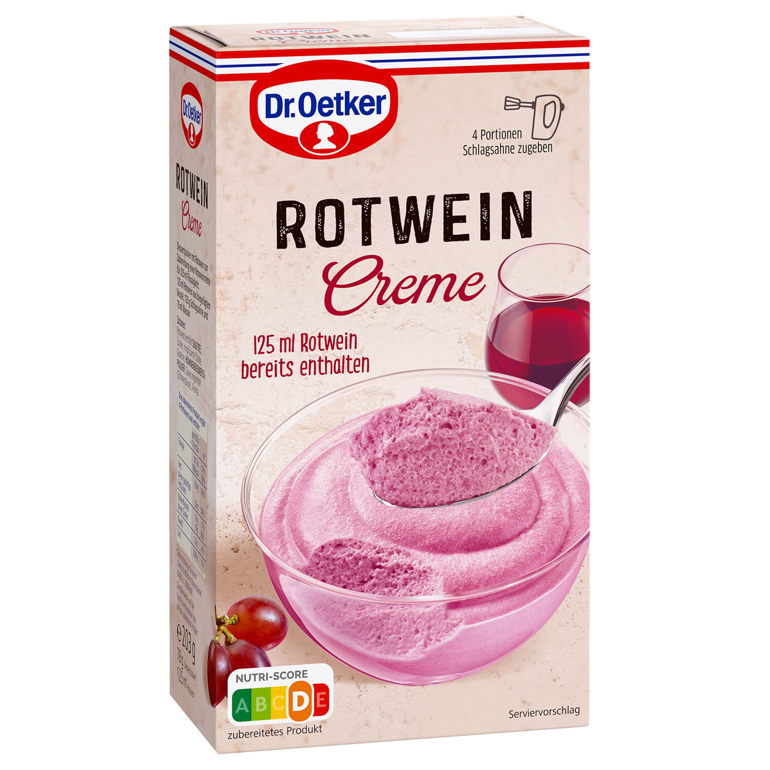 Rotwein Creme