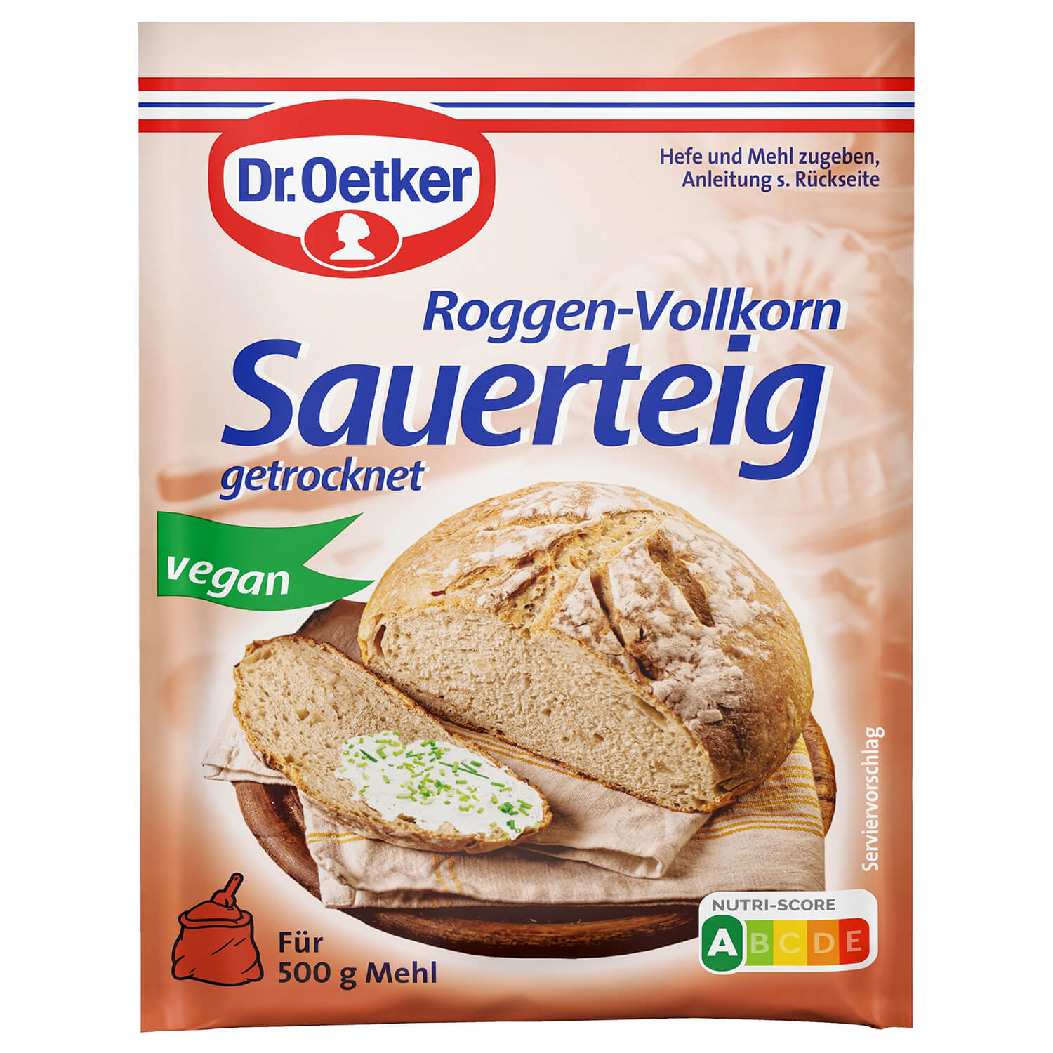 Roggen-Vollkorn Sauerteig getrocknet