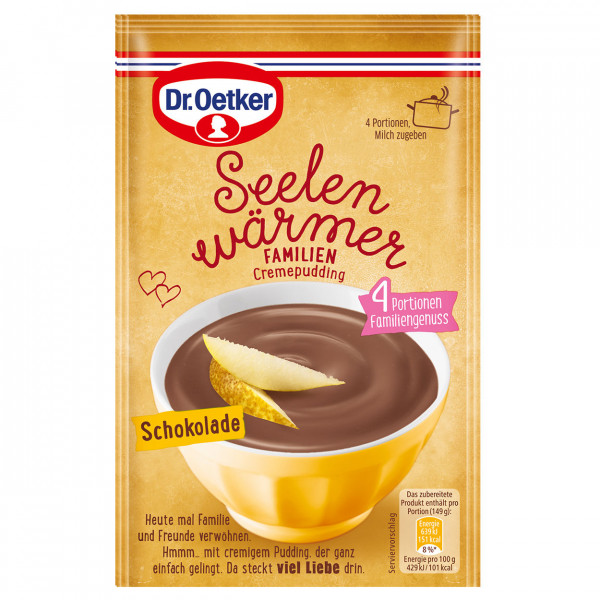 Seelenwärmer Familien-Cremepudding Schokolade